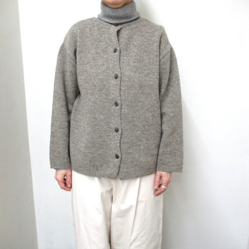 mao made 2way天竺×あぜ編地MIXプルオーバー /Moc.GY86 【日本製】